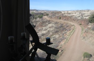 The treacherous road to the guest rooms, as seen from Craft III, Arcosanti's gallery/bakery/restaurant.